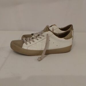 ShuShop White and Tan Sneakers